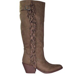 NWT Sam and Libby Women's Farrah Western Fringe Knee High Boots